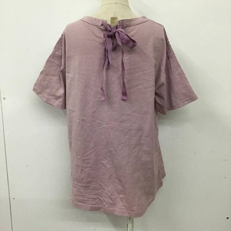 ジルスチュアート JILLSTUART Tシャツ 半袖 125-9160024 レースアップゆるTシャツ FREE ロゴ、文字 紫 / パープル / レディース USED 古着 中古 10099679