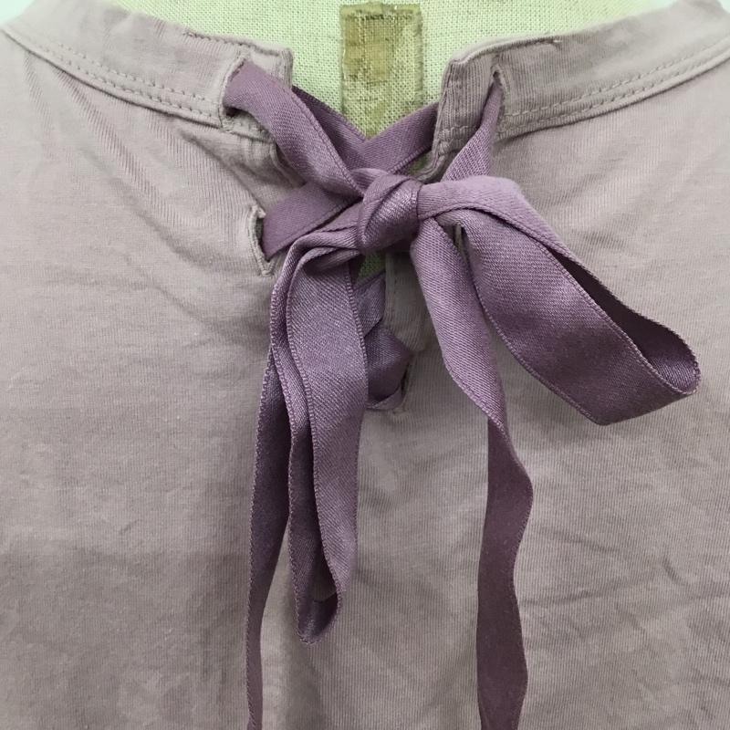 ジルスチュアート JILLSTUART Tシャツ 半袖 125-9160024 レースアップゆるTシャツ FREE ロゴ、文字 紫 / パープル / レディース USED 古着 中古 10099679
