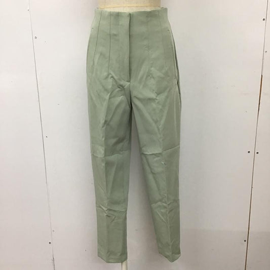 ザラ ZARA ボトムス ボトムス 7901 532 537 ハイウエストパンツ S 無地 薄緑 / ライトグリーン /  レディース USED 古着 中古 10099681