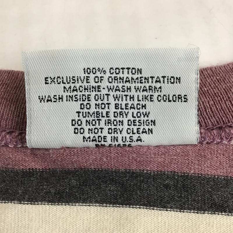 古着 USED Tシャツ 半袖 ミッキーマウス ディズニー プリント XL ボーダー柄 黒 / ブラック / X 紫 / パープル / X アイボリー / アイボリー / メンズ USED 古着 中古 10099688