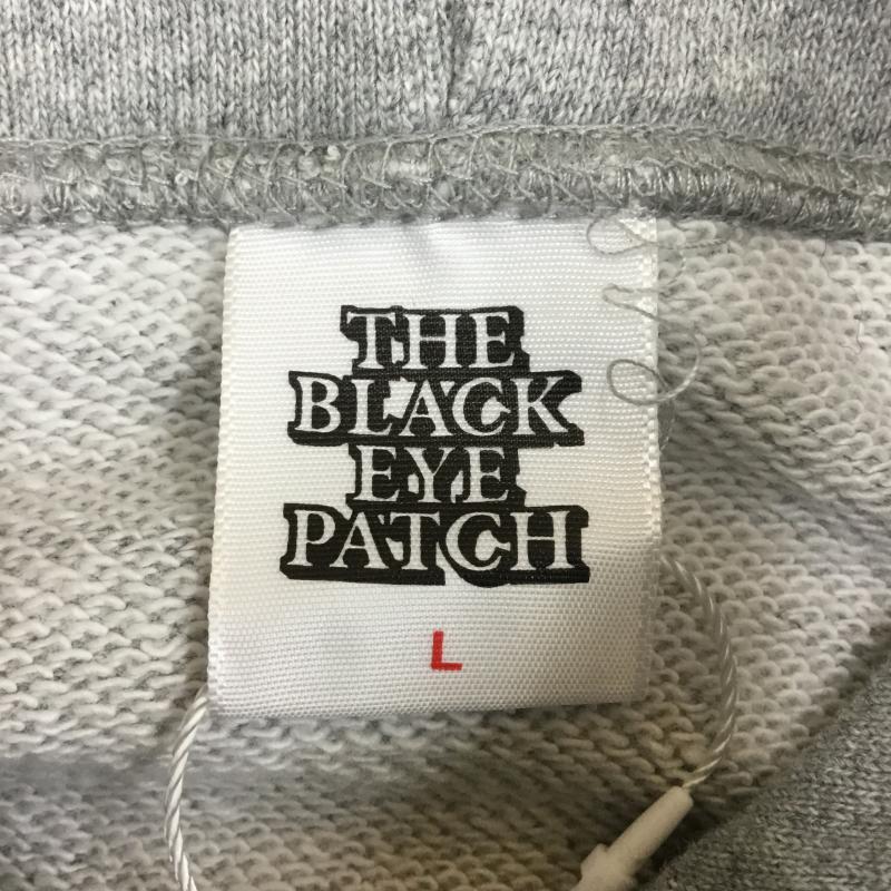 ブラックアイパッチ Black eye patch パーカー 長袖 刺繍ロゴ 取扱注意 タグ付 L プリント X 刺繍 灰 / グレー / メンズ USED 古着 中古 10099717