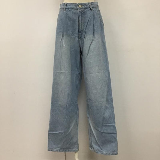 パーリッシィ PAR ICI パンツ デニム、ジーンズ ボトム デニムパンツ カジュアルパンツ ワイドパンツ ストレートパンツ M 無地 インディゴ / インディゴ /  レディース USED 古着 中古 10099733