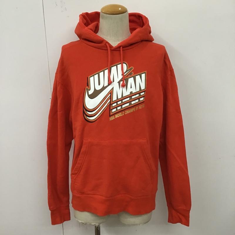 エアジョーダン AIR JORDAN パーカー 長袖 DC9605-673 ジャンプマンコアフリースプルオーバーL/Sフーディ 長袖パーカー フード付きスウェット L ロゴ、文字 橙 / オレンジ / メンズ USED 古着 中古 10099744
