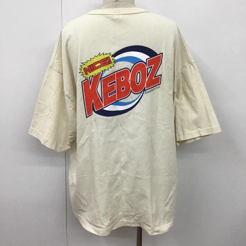 ケボズ KEBOZ Tシャツ 半袖 半袖カットソー プリントTシャツ クルーネックシャツ クルーネックカットソー XL プリント ベージュ / ベージュ / メンズ USED 古着 中古 10099745