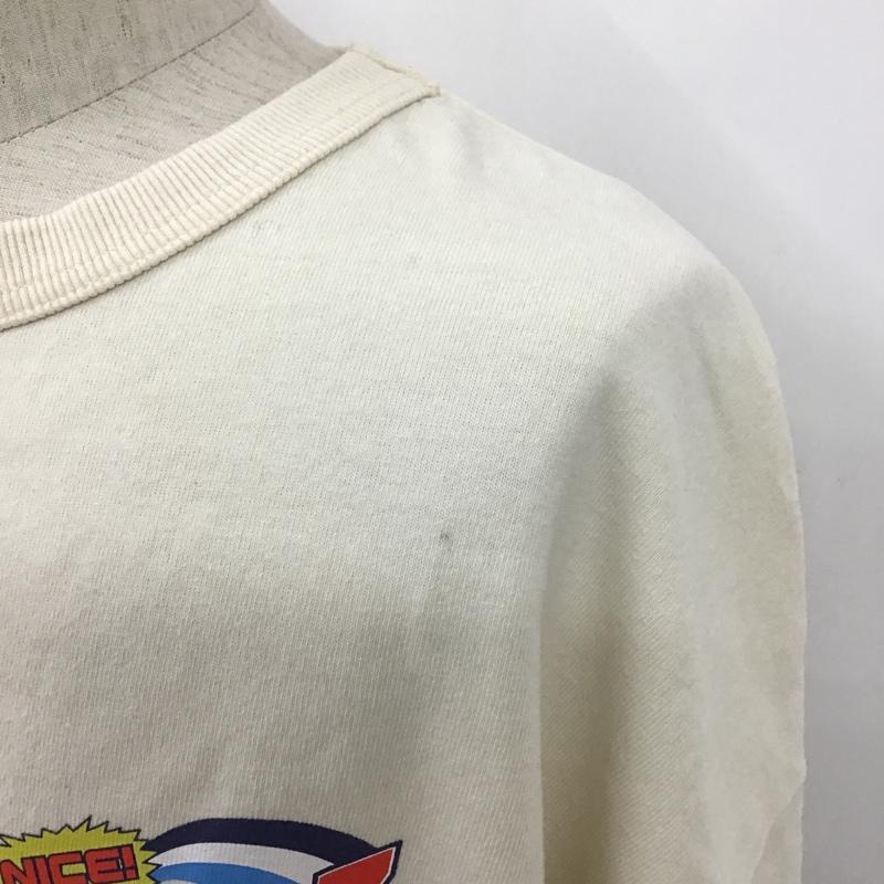 ケボズ KEBOZ Tシャツ 半袖 半袖カットソー プリントTシャツ クルーネックシャツ クルーネックカットソー XL プリント ベージュ / ベージュ / メンズ USED 古着 中古 10099745