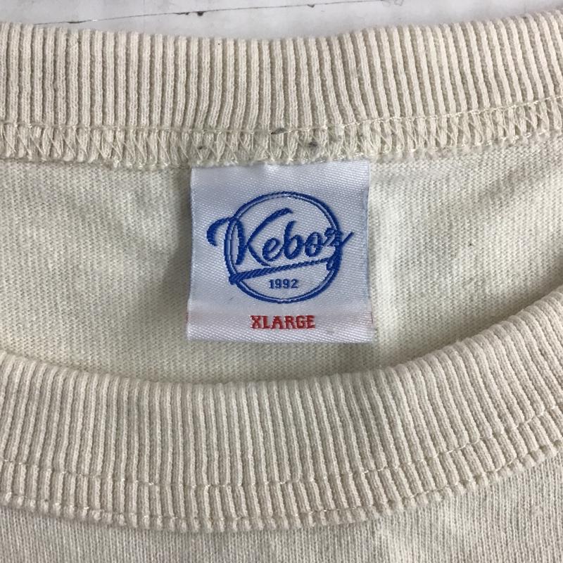 ケボズ KEBOZ Tシャツ 半袖 半袖カットソー プリントTシャツ クルーネックシャツ クルーネックカットソー XL プリント ベージュ / ベージュ / メンズ USED 古着 中古 10099745