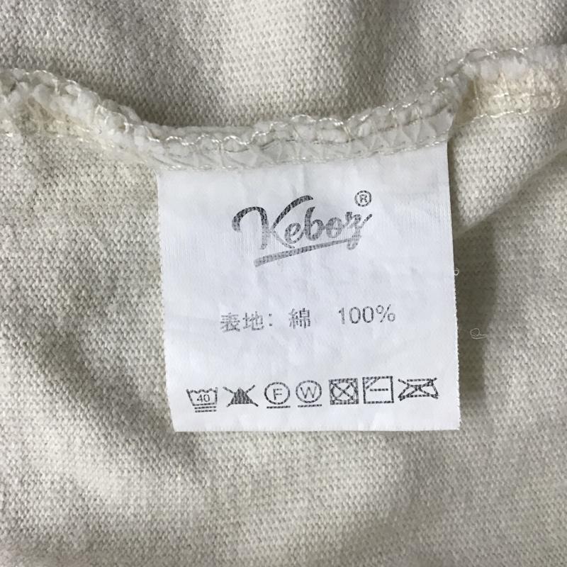 ケボズ KEBOZ Tシャツ 半袖 半袖カットソー プリントTシャツ クルーネックシャツ クルーネックカットソー XL プリント ベージュ / ベージュ / メンズ USED 古着 中古 10099745