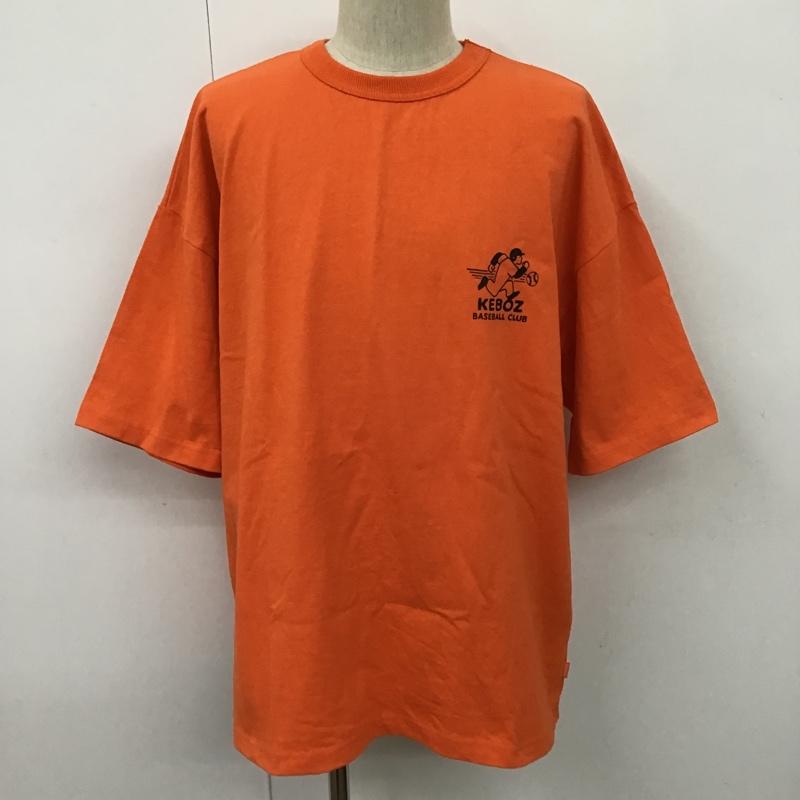 ケボズ KEBOZ Tシャツ 半袖 半袖カットソー プリントTシャツ クルーネックカットソー M プリント 橙 / オレンジ / メンズ USED 古着 中古 10099746
