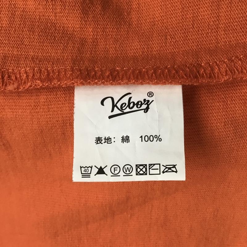 ケボズ KEBOZ Tシャツ 半袖 半袖カットソー プリントTシャツ クルーネックカットソー M プリント 橙 / オレンジ / メンズ USED 古着 中古 10099746