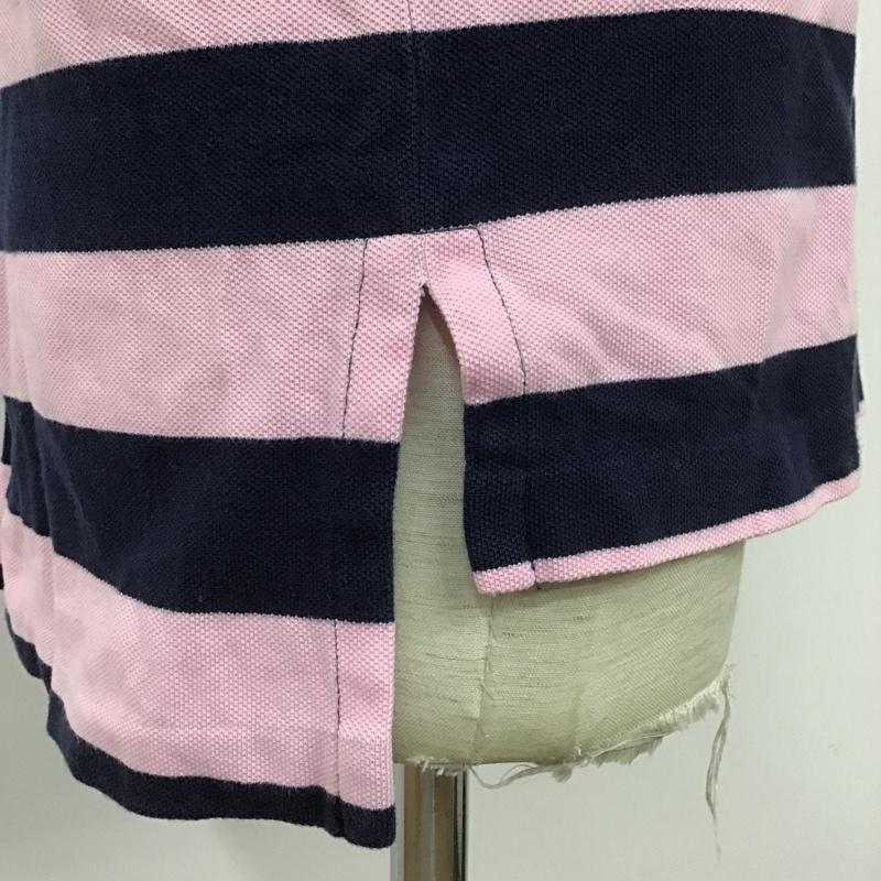 ポロバイラルフローレン Polo by RALPH LAUREN ポロシャツ 半袖 半袖ポロシャツ カラーシャツカットソー 刺繍カットソー 半袖カットソー ボーダーカットソー M ボーダー柄 桃 / ピンク / X 紺 / ネイビー / メンズ USED 古着 中古 10099749