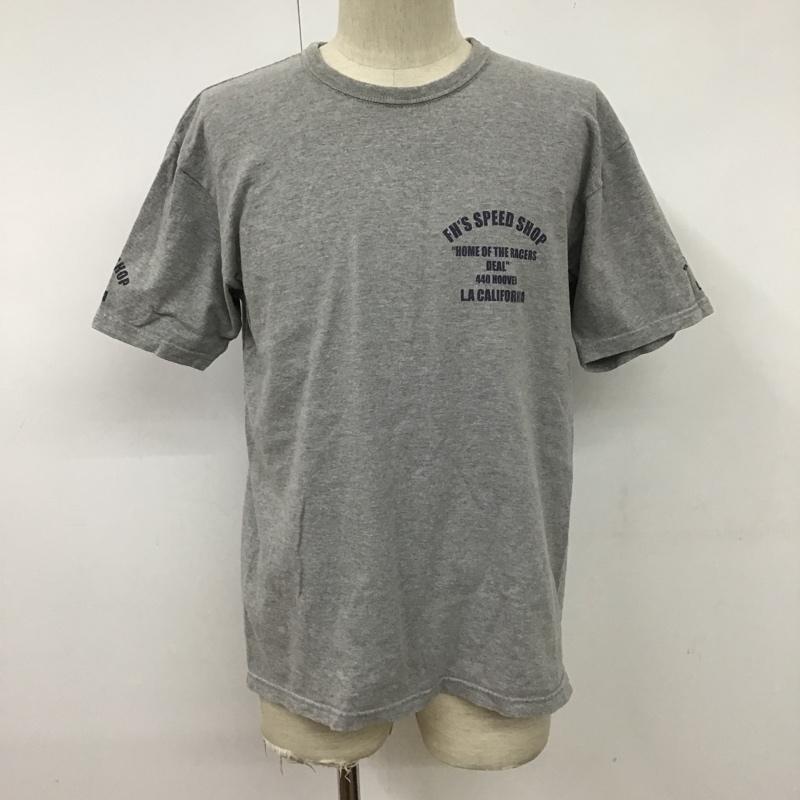 フラットヘッド The Flat Head Tシャツ 半袖 半袖カットソー プリントTシャツ クルーネックカットソー 42 ロゴ、文字 灰 / グレー / メンズ USED 古着 中古 10099752