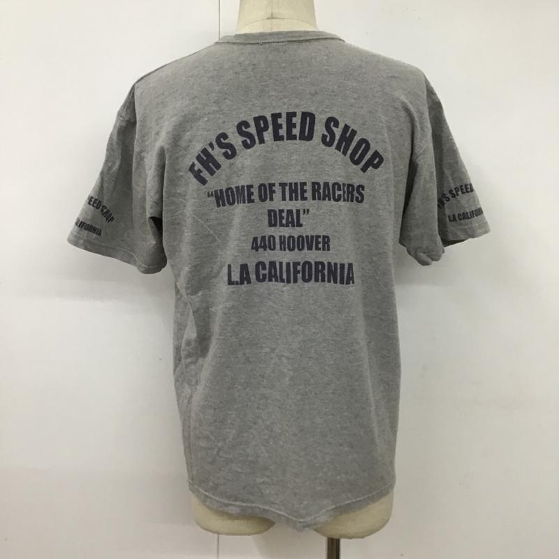 フラットヘッド The Flat Head Tシャツ 半袖 半袖カットソー プリントTシャツ クルーネックカットソー 42 ロゴ、文字 灰 / グレー / メンズ USED 古着 中古 10099752
