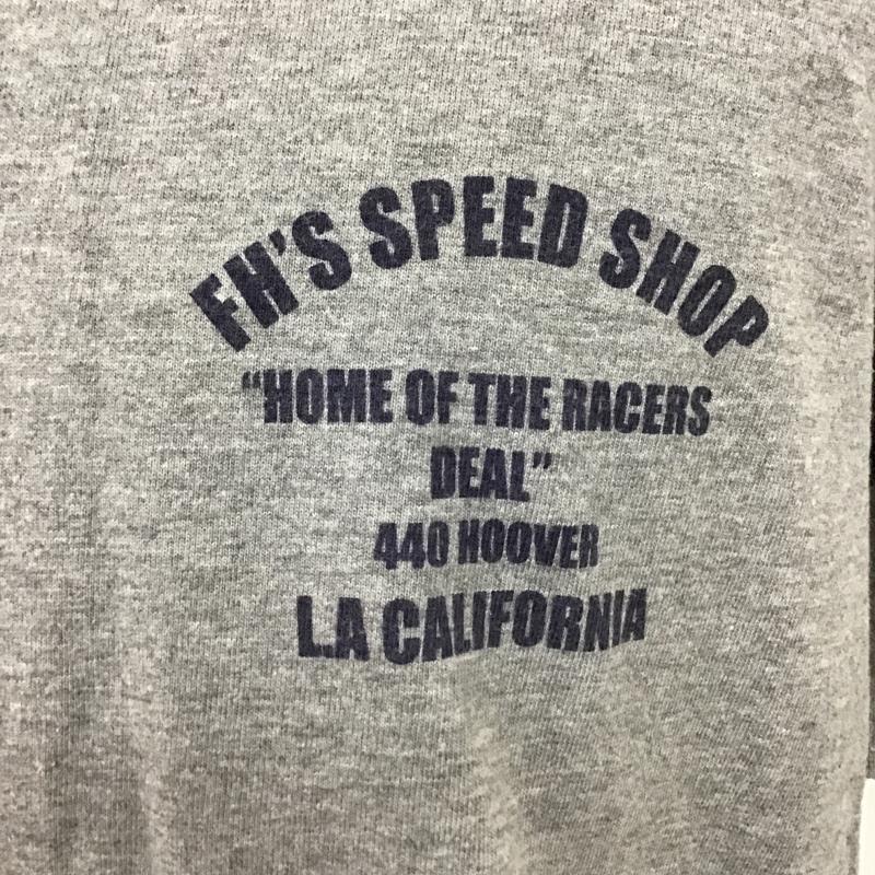 フラットヘッド The Flat Head Tシャツ 半袖 半袖カットソー プリントTシャツ クルーネックカットソー 42 ロゴ、文字 灰 / グレー / メンズ USED 古着 中古 10099752