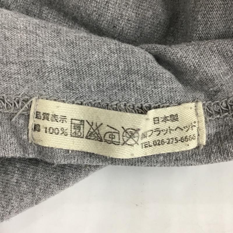 フラットヘッド The Flat Head Tシャツ 半袖 半袖カットソー プリントTシャツ クルーネックカットソー 42 ロゴ、文字 灰 / グレー / メンズ USED 古着 中古 10099752