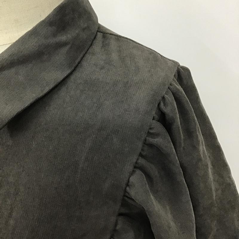 オリーブデオリーブ OLIVE des OLIVE ワンピース ロングスカート 半袖ワンピース シャツワンピース パフスリーブカットソー カラーシャツワンピース FREE 無地 黒 / ブラック / レディース USED 古着 中古 10099759