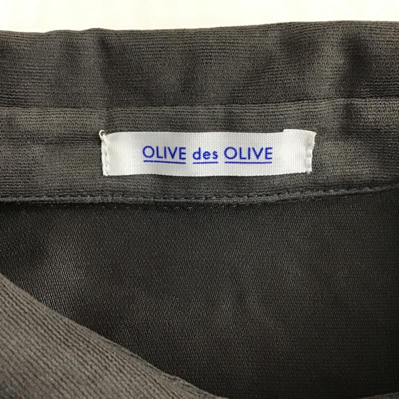 オリーブデオリーブ OLIVE des OLIVE ワンピース ロングスカート 半袖ワンピース シャツワンピース パフスリーブカットソー カラーシャツワンピース FREE 無地 黒 / ブラック / レディース USED 古着 中古 10099759
