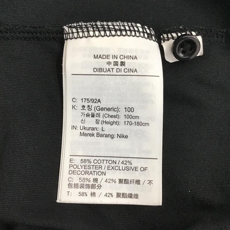 ナイキエスビー NIKE SB ポロシャツ 半袖 BV1031-010 スケートボードポロ グラフィックデザイン ロゴ L プリント 黒 / ブラック / メンズ USED 古着 中古 10099825