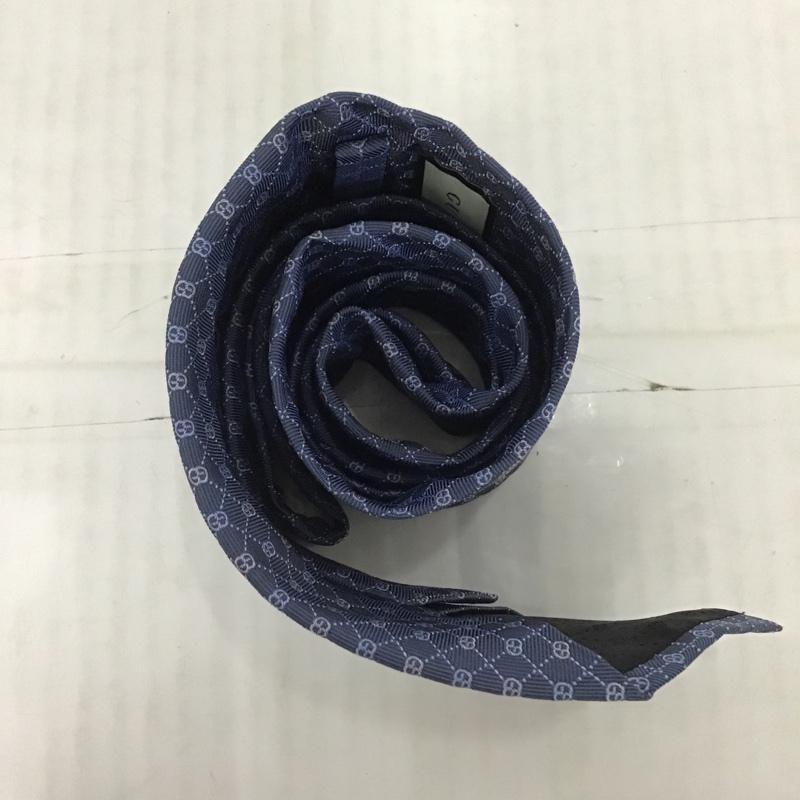 グッチ GUCCI ネクタイ ネクタイ GG 総柄 青 / ブルー / メンズ USED 古着 中古 10099903