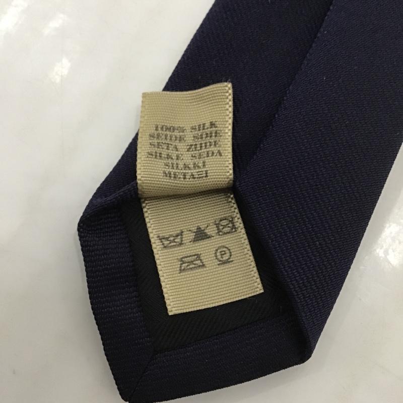 バーバリー BURBERRY ネクタイ ネクタイ シルク ワンポイント 紺 / ネイビー / メンズ USED 古着 中古 10099905