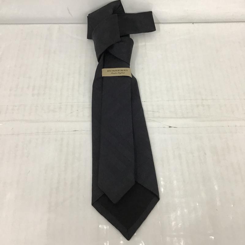 バーバリー BURBERRY ネクタイ ネクタイ シルク チェック チャコールグレー / チャコールグレー / メンズ USED 古着 中古 10099906