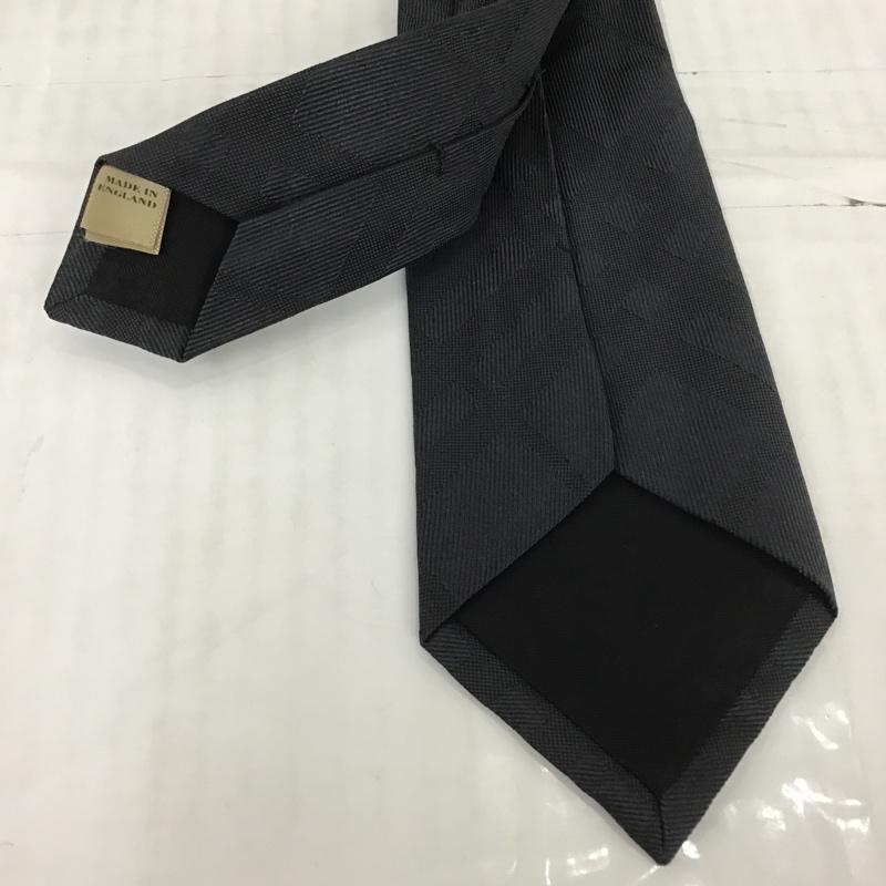 バーバリー BURBERRY ネクタイ ネクタイ シルク チェック チャコールグレー / チャコールグレー / メンズ USED 古着 中古 10099906