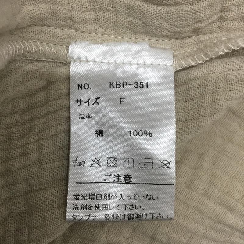 ピイチ PICHI シャツ、ブラウス 長袖 KBP-351 袖ボリューム切り替えガーゼチュニック ダブルガーゼ FREE 無地 ベージュ / ベージュ / レディース USED 古着 中古 10099924