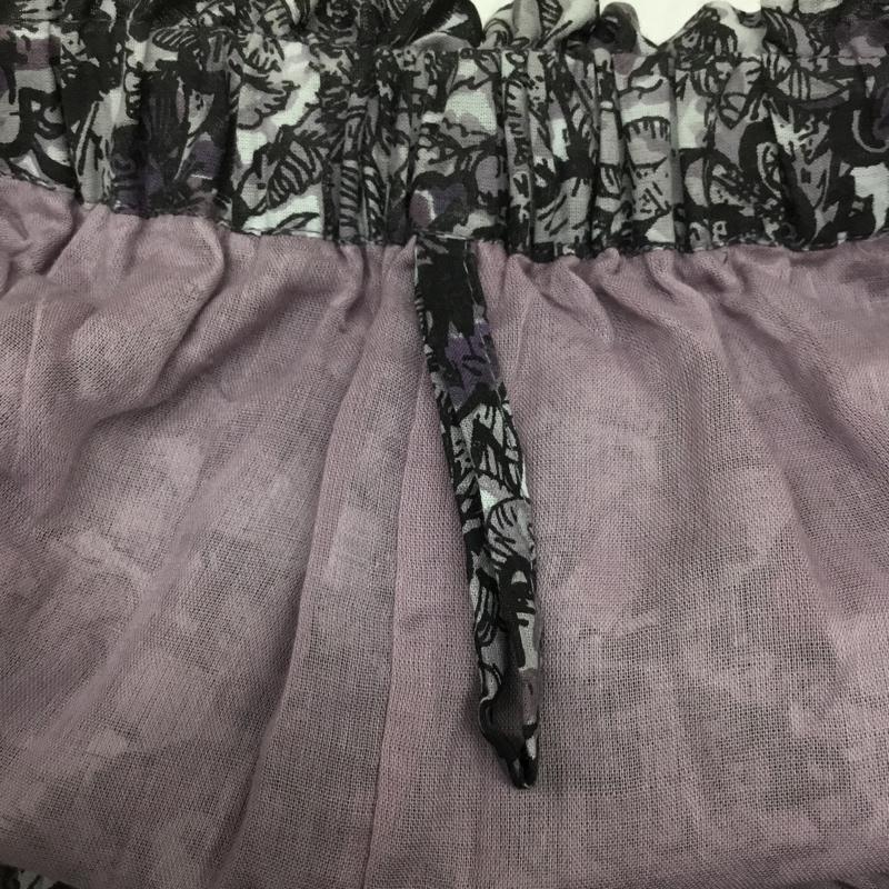 フリークスストア FREAK'S STORE ボトムス ボトムス S22-TKF-34 インド綿 イージーパンツ M 花柄 紫 / パープル / X 黒 / ブラック /  レディース USED 古着 中古 10099926