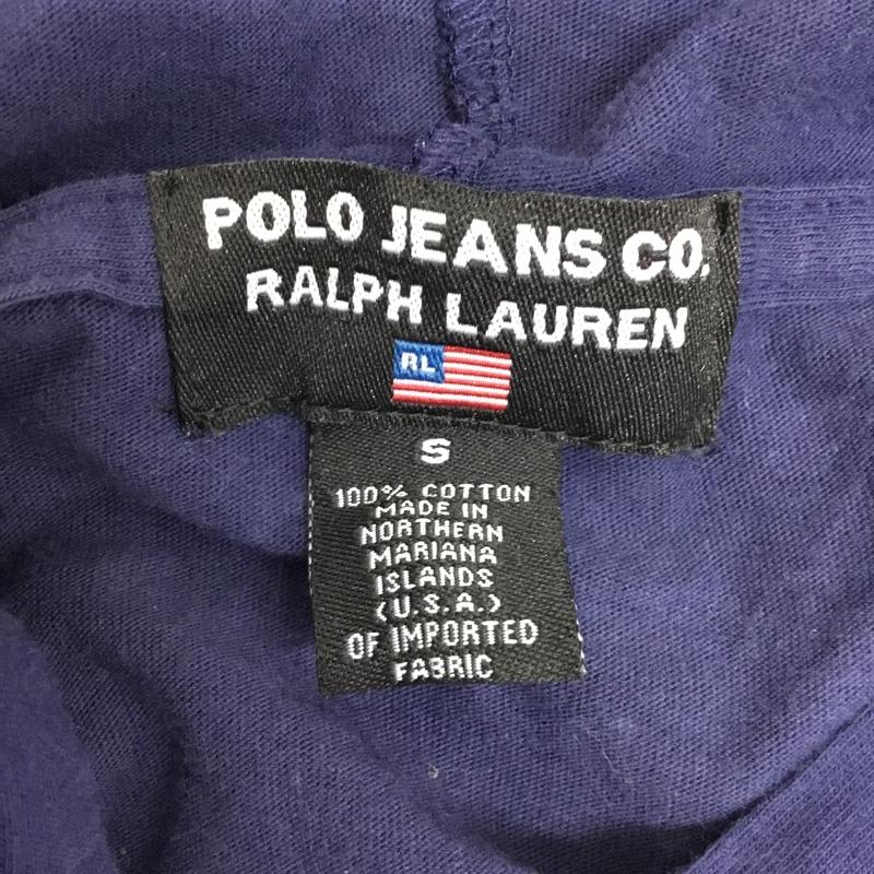 ポロジーンズ Polo Jeans Co. Tシャツ 半袖 KK-WJ-BM-6068 フード付き S プリント 紺 / ネイビー / X 赤 / レッド / レディース USED 古着 中古 10099945