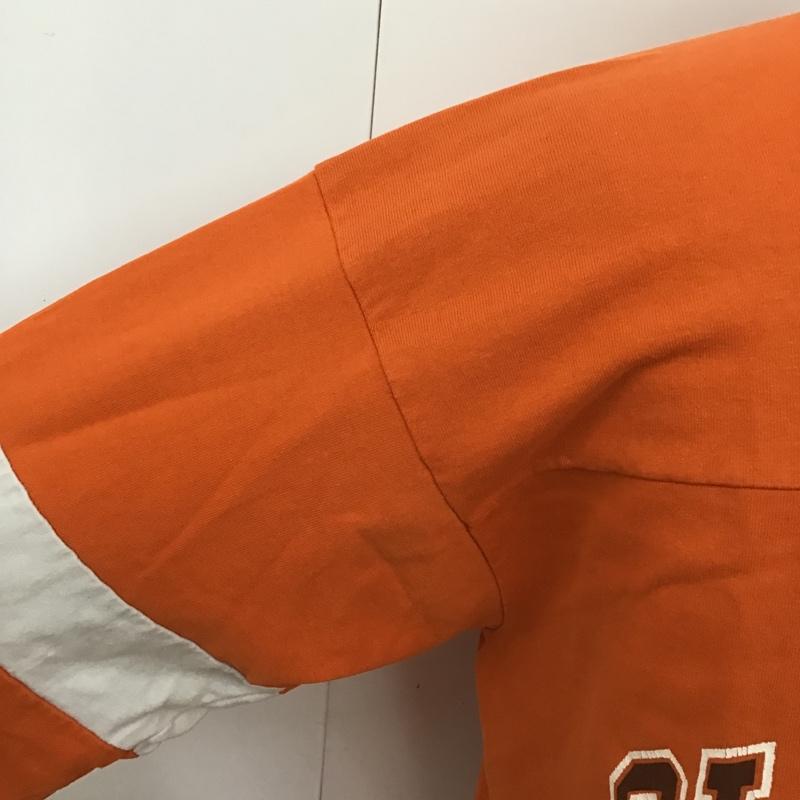 ロゴセブン LOGO7 Tシャツ 半袖 半袖カットソー プリントTシャツ クルーネックカットソー Vネックカットソー プリント 橙 / オレンジ / メンズ USED 古着 中古 10099966