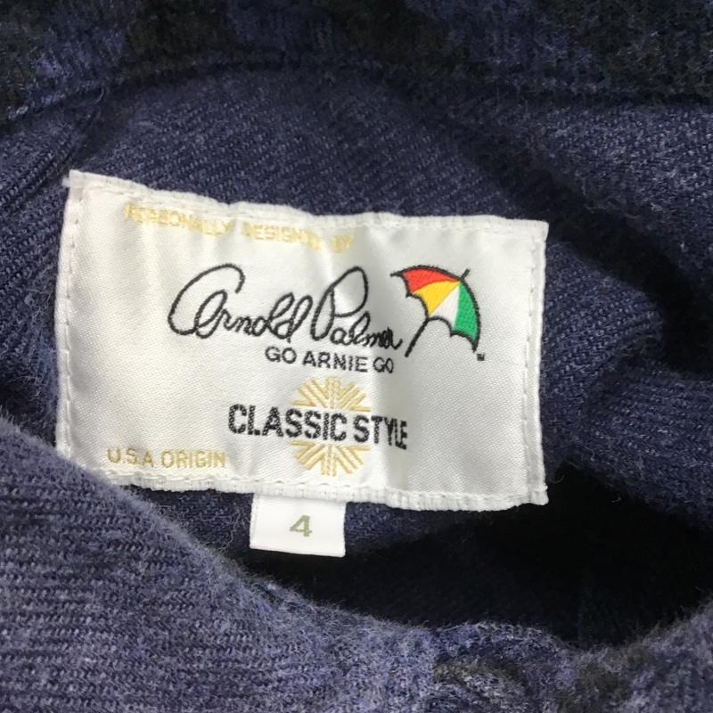 アーノルドパーマー Arnold Palmer シャツ、ブラウス 長袖 長袖シャツ カラーシャツ ポケットシャツ 長袖カットソー 4 ロゴ、文字 X 刺繍 青 / ブルー / メンズ USED 古着 中古 10099979