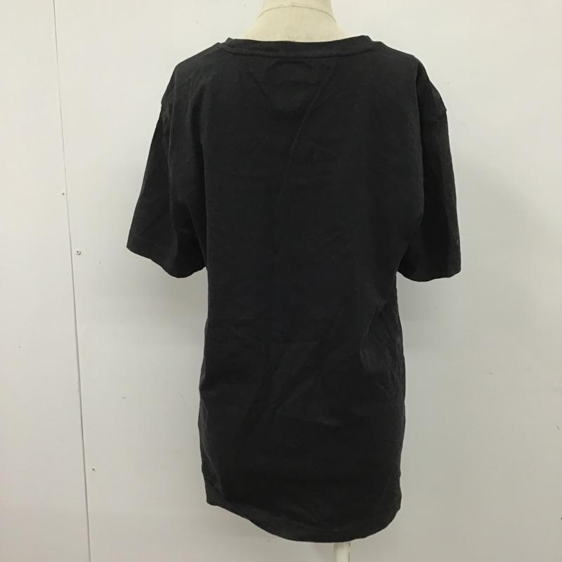 トミーヒルフィガー TOMMY HILFIGER Tシャツ 半袖 MW0MW16171 Tシャツ 半袖カットソー プリントTシャツ クルーネックカットソー L ロゴ、文字 X 刺繍 黒 / ブラック / レディース USED 古着 中古 10099993
