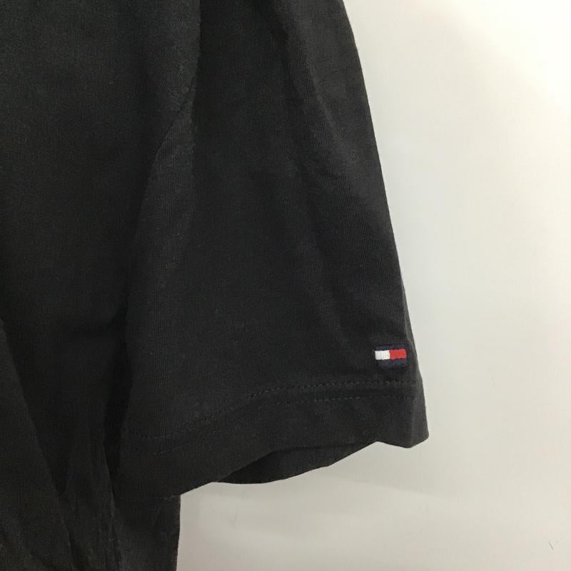 トミーヒルフィガー TOMMY HILFIGER Tシャツ 半袖 MW0MW16171 Tシャツ 半袖カットソー プリントTシャツ クルーネックカットソー L ロゴ、文字 X 刺繍 黒 / ブラック / レディース USED 古着 中古 10099993