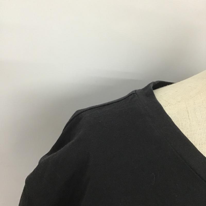 トミーヒルフィガー TOMMY HILFIGER Tシャツ 半袖 MW0MW16171 Tシャツ 半袖カットソー プリントTシャツ クルーネックカットソー L ロゴ、文字 X 刺繍 黒 / ブラック / レディース USED 古着 中古 10099993