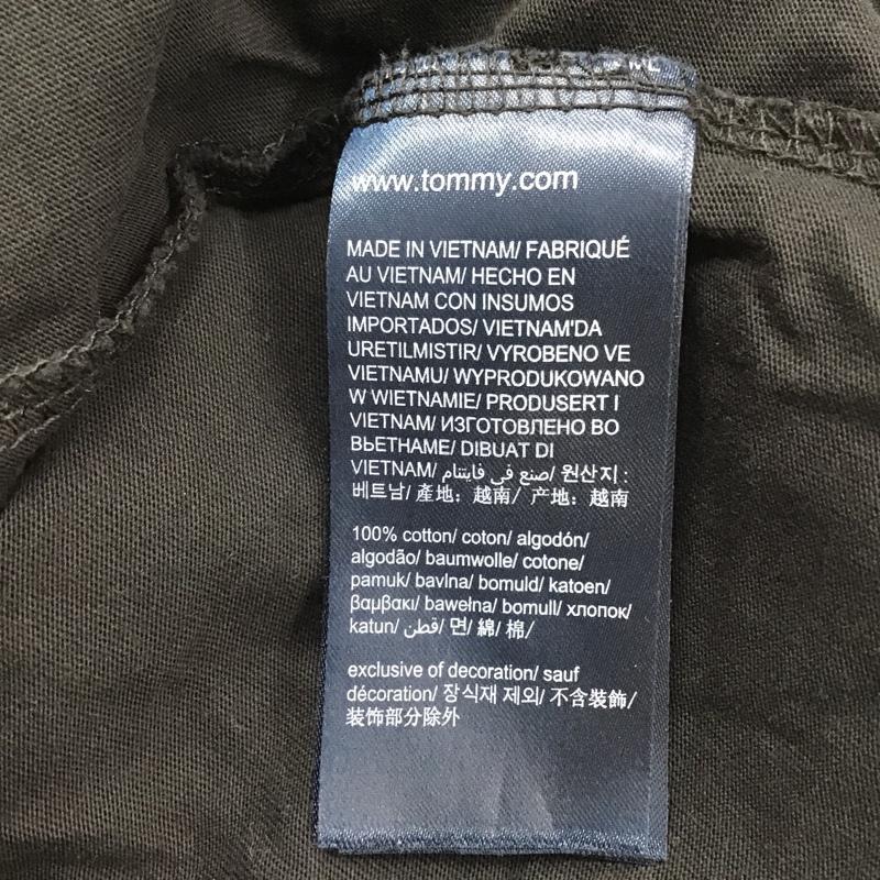 トミーヒルフィガー TOMMY HILFIGER Tシャツ 半袖 MW0MW16171 Tシャツ 半袖カットソー プリントTシャツ クルーネックカットソー L ロゴ、文字 X 刺繍 黒 / ブラック / レディース USED 古着 中古 10099993