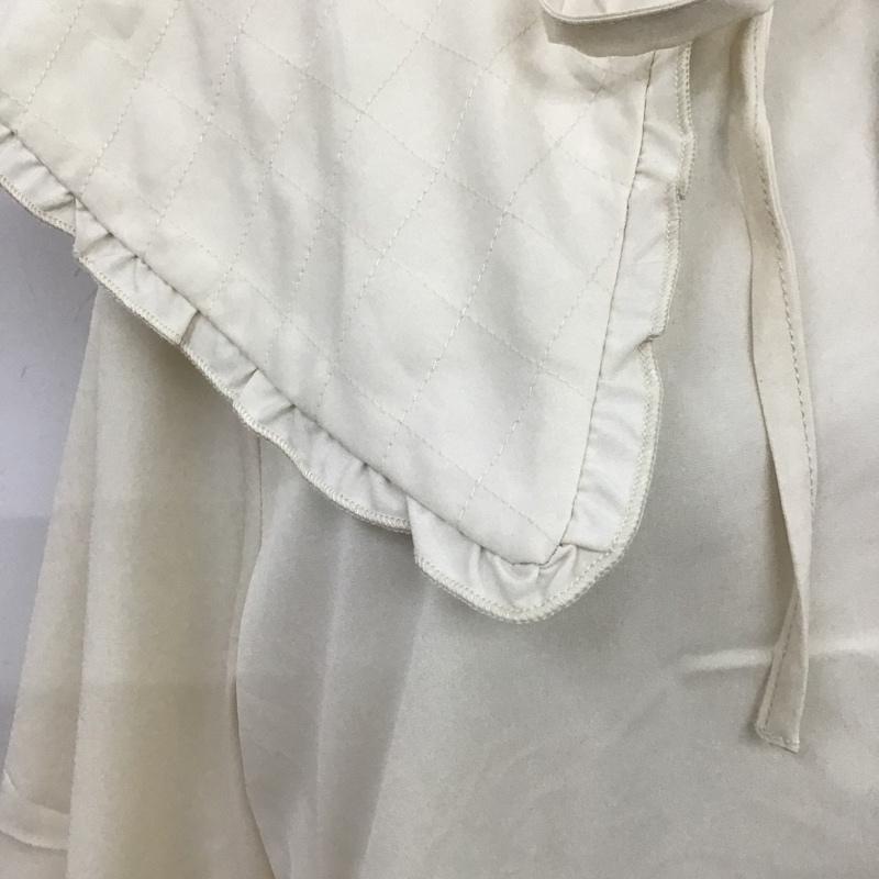 エヘカソポ ehka sopo カットソー 長袖 長袖ブラウス ビックカラーシャツ 長袖カットソー 長袖シャツ バックスリットシャツ FREE 無地 オフホワイト / オフホワイト /  レディース USED 古着 中古 10099997