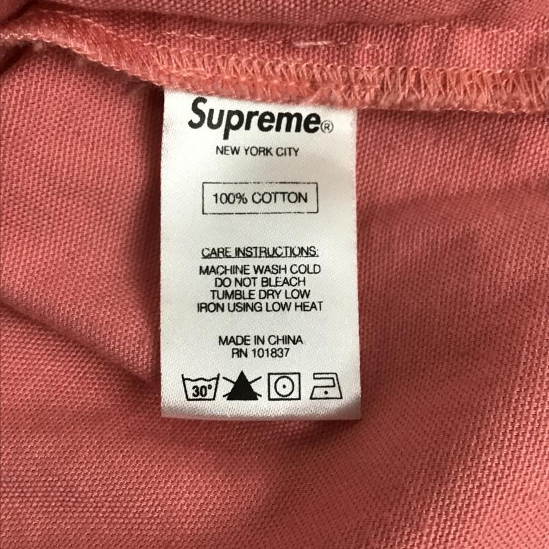 シュプリーム Supreme シャツ、ブラウス 長袖 14SS Canvas Pullover Shirt ハーフジップ M ワンポイント 紺 / ネイビー / X 桃 / ピンク / メンズ USED 古着 中古 10100065
