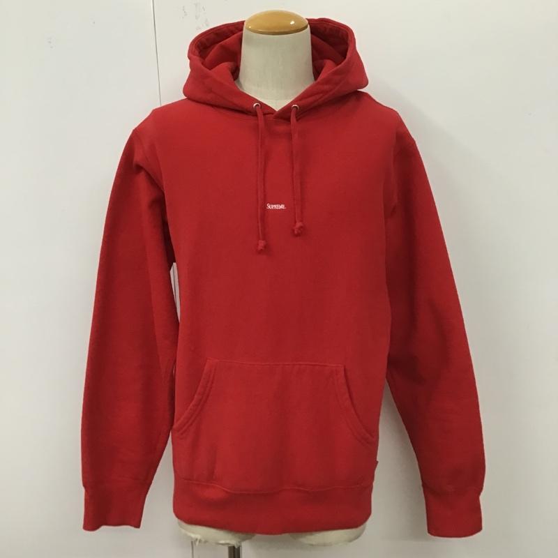 シュプリーム Supreme パーカー 長袖 スウェット プルオーバー フーディー スモールロゴ 裏起毛 M ロゴ、文字 赤 / レッド / メンズ USED 古着 中古 10100069