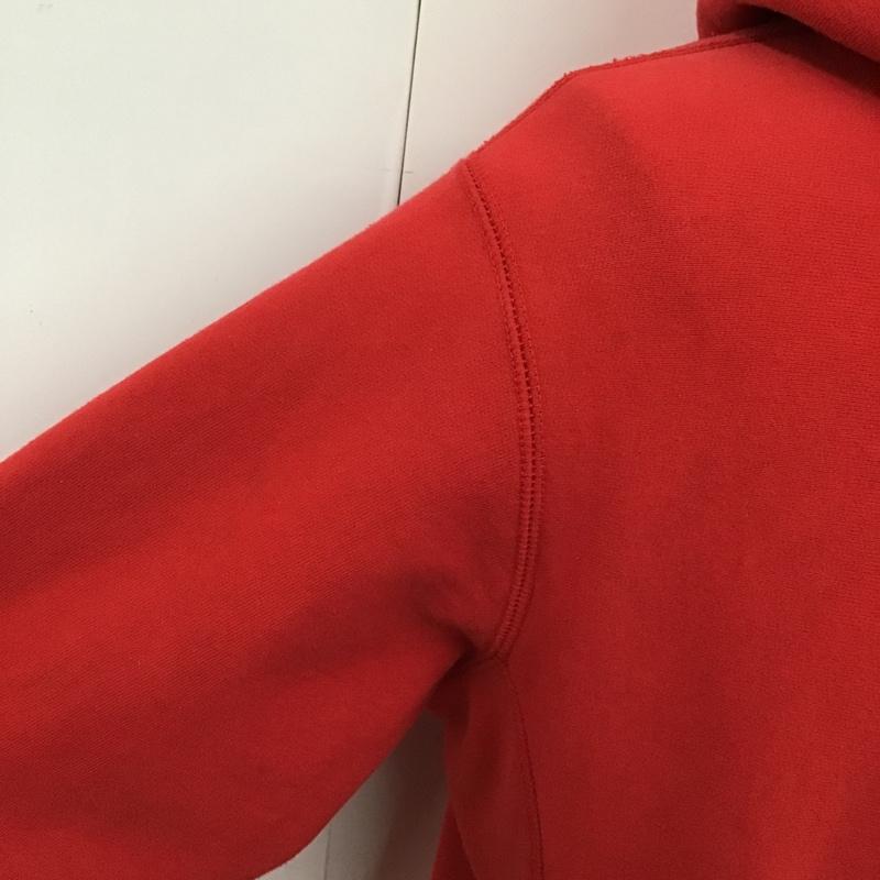 シュプリーム Supreme パーカー 長袖 スウェット プルオーバー フーディー スモールロゴ 裏起毛 M ロゴ、文字 赤 / レッド / メンズ USED 古着 中古 10100069