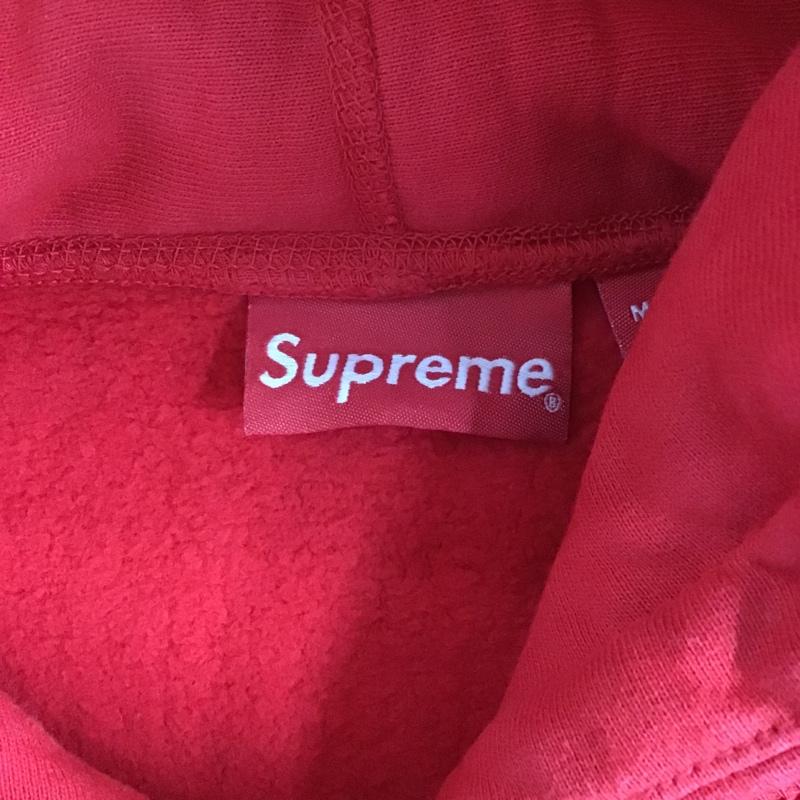 シュプリーム Supreme パーカー 長袖 スウェット プルオーバー フーディー スモールロゴ 裏起毛 M ロゴ、文字 赤 / レッド / メンズ USED 古着 中古 10100069