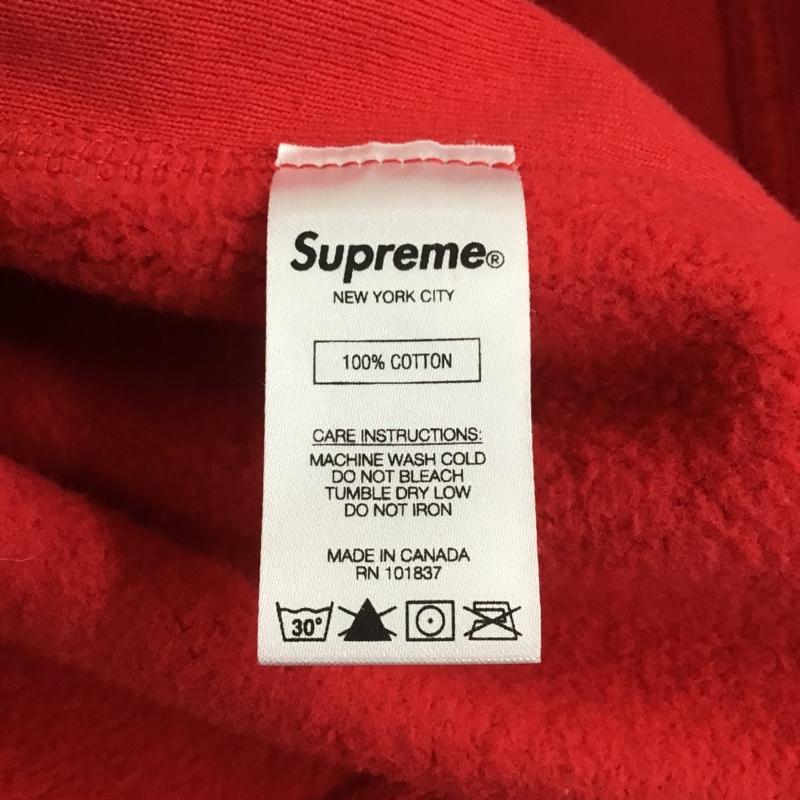 シュプリーム Supreme パーカー 長袖 スウェット プルオーバー フーディー スモールロゴ 裏起毛 M ロゴ、文字 赤 / レッド / メンズ USED 古着 中古 10100069