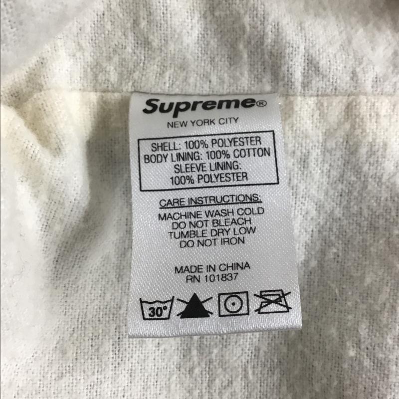 シュプリーム Supreme ジャケット、上着 ジャンパー、ブルゾン 15SS Satin Club Jacket 星条旗 M ロゴ、文字 黄 / イエロー / X えんじ / ワインレッド / メンズ USED 古着 中古 10100074