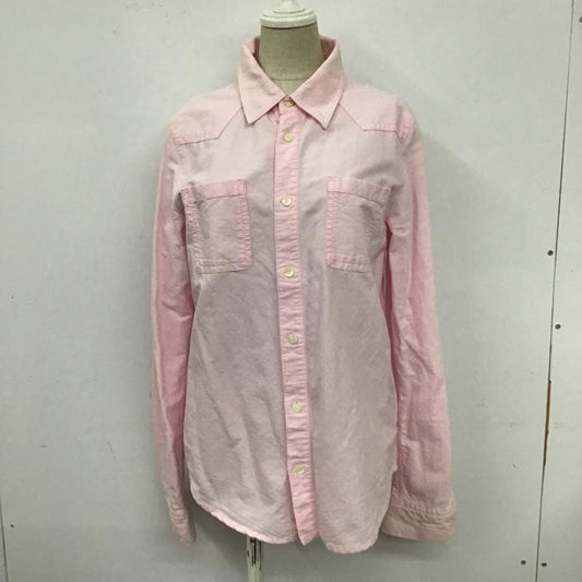 エックスガール X-girl シャツ、ブラウス 長袖 長袖シャツ カラーシャツ ポケットシャツ 長袖カットソー カジュアルシャツ 2 無地 桃 / ピンク /  レディース USED 古着 中古 10100179