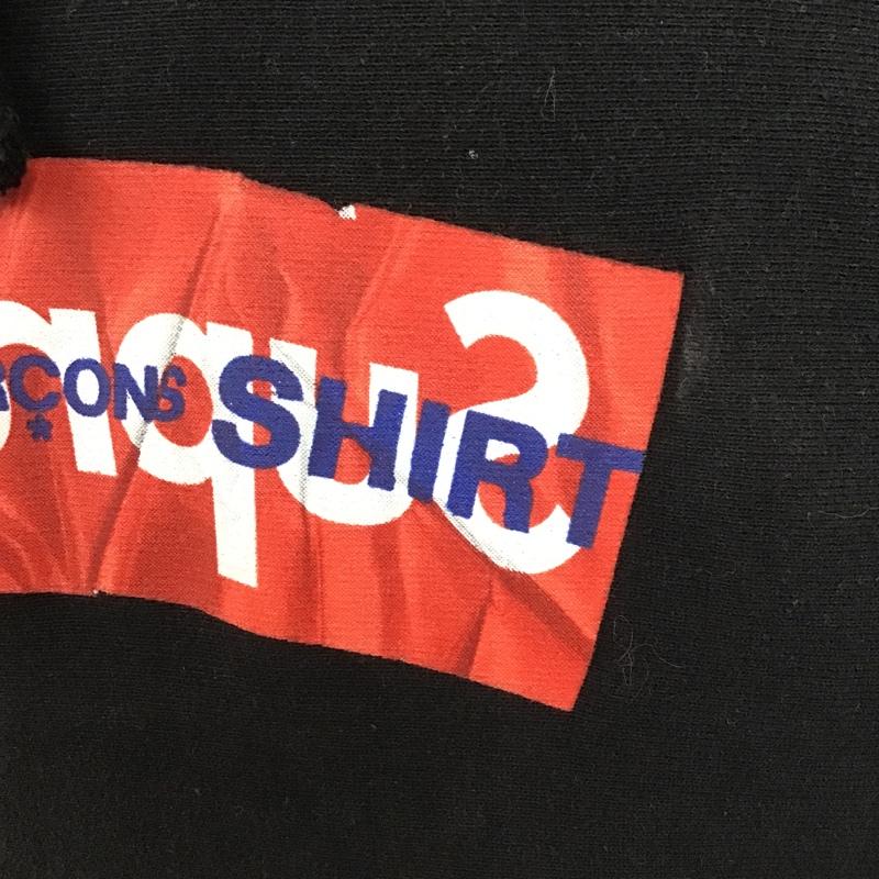 シュプリーム Supreme パーカー 長袖 2017SS BoxLogoHoodedSweatshirt シュプリーム×コムデギャルソンシャツ ボックスロゴフーデッドスウェットシャツ プルオーバーパーカー XL ロゴ、文字 黒 / ブラック / メンズ USED 古着 中古 10100192