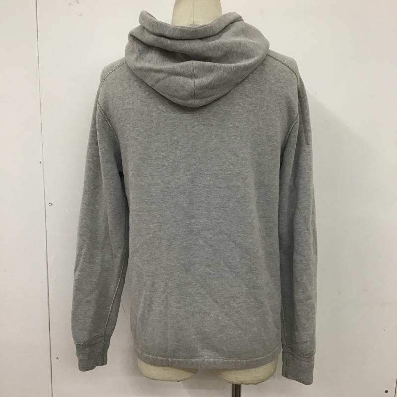 ビームス BEAMS パーカー 長袖 長袖スウェット 長袖トレーナー リブカットソー 長袖カットソー プリントトレーナー 長袖パーカー M プリント 灰 / グレー / メンズ USED 古着 中古 10100201