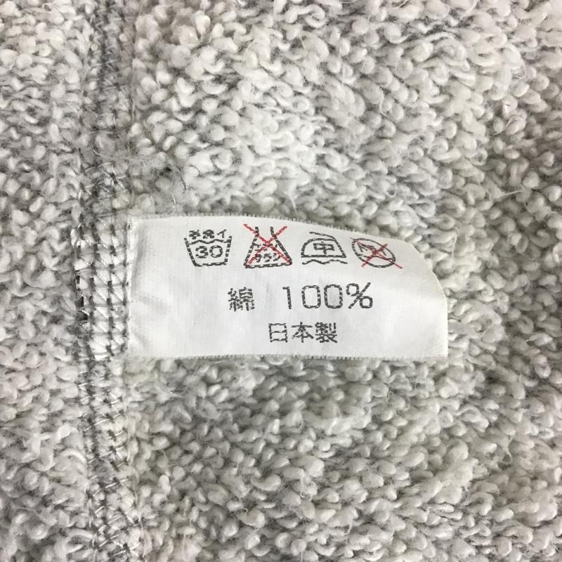 ビームス BEAMS パーカー 長袖 長袖スウェット 長袖トレーナー リブカットソー 長袖カットソー プリントトレーナー 長袖パーカー M プリント 灰 / グレー / メンズ USED 古着 中古 10100201