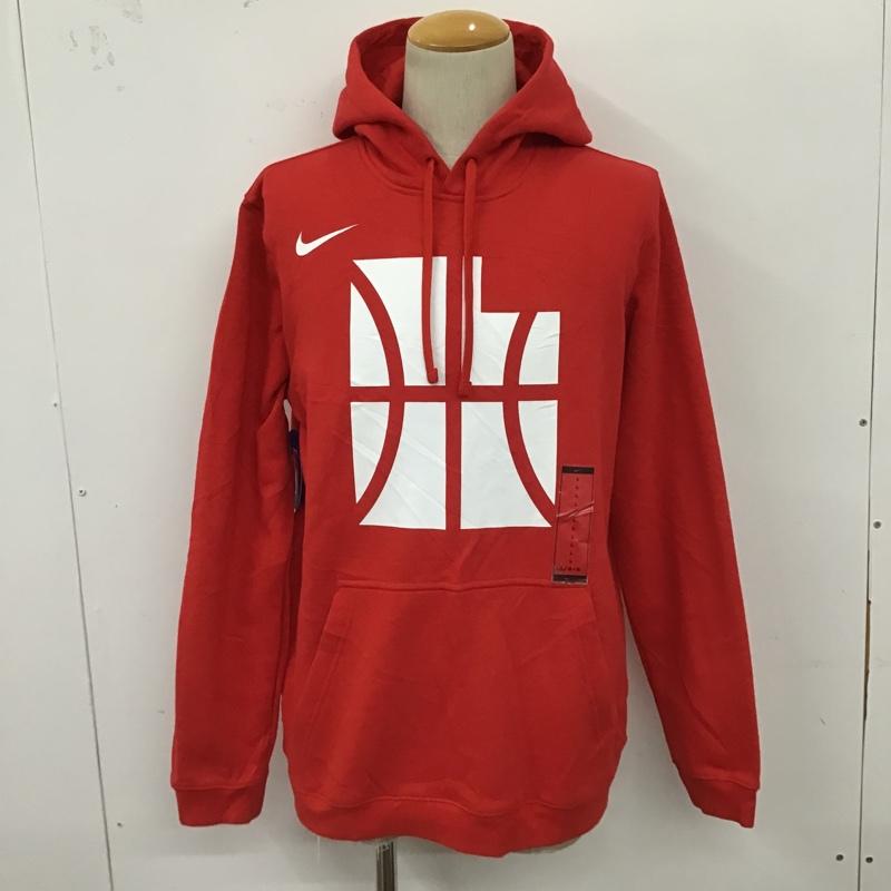 ナイキ NIKE パーカー 長袖 長袖パーカー フード付きパーカー プリントスウェット トレーナー スポーツウェア L プリント 赤 / レッド / メンズ USED 古着 中古 10100202
