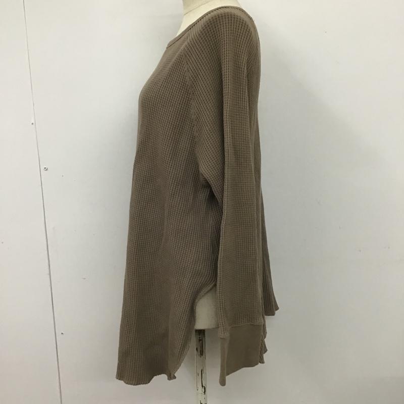 ミラオーウェン Mila Owen カットソー 長袖 09WCT195227 長袖カットソー クルーネックカットソー ロングスリーブカットソー FREE 無地 茶 / ブラウン /  レディース USED 古着 中古 10100240