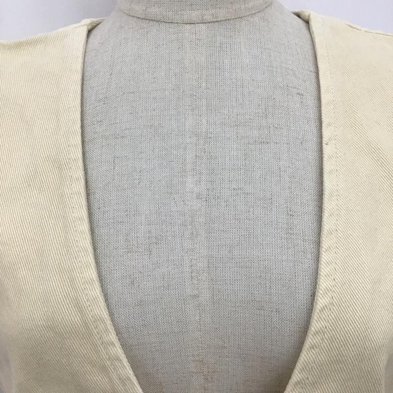 フリークスストア FREAK'S STORE ワンピース ひざ丈スカート ロングワンピース デニムワンピース ノースリーブカットソー サイドスリット 無地 アイボリー / アイボリー /  レディース USED 古着 中古 10100245