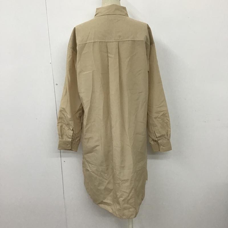 アズールバイマウジー AZUL BY MOUSSY ワンピース ひざ丈スカート 250DSC30-294C シャツワンピース 長袖シャツワンピース ロングワンピース S 無地 ベージュ / ベージュ / レディース USED 古着 中古 10100256