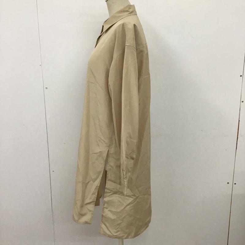 アズールバイマウジー AZUL BY MOUSSY ワンピース ひざ丈スカート 250DSC30-294C シャツワンピース 長袖シャツワンピース ロングワンピース S 無地 ベージュ / ベージュ / レディース USED 古着 中古 10100256